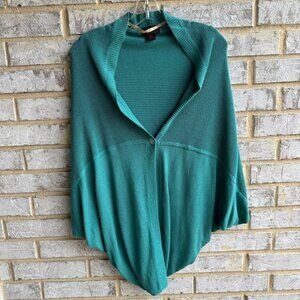 Anne Klein One Button Knit Cardigan Cape Sweater Women's Size L